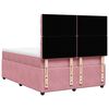 vidaXL Cama box spring con colch&oacute;n terciopelo rosa 140x200 cm