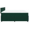 vidaXL Cama box spring con colch&oacute;n terciopelo verde oscuro 200x200 cm