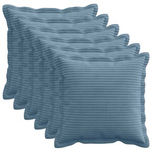 vidaXL Funda de almohada 6 uds. HOUTEN Azul 30 x 30 cm pana