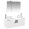 vidaXL Juego de Muebles de Ba&ntilde;o 4 pcs Blanco 100 x 14,5 x 70 cm