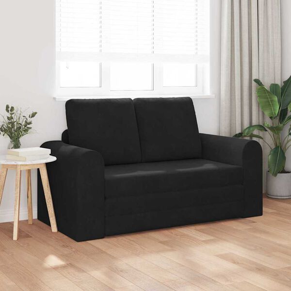 vidaXL Sof&aacute; cama 60cm Negro Terciopelo