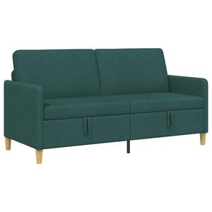 vidaXL Sof&aacute; con almacenamiento Verde oscuro 172 x 78 x 87 cm Poli&eacute;ster