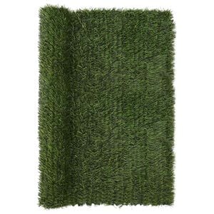 vidaXL Cerca Artificial Verde claro 1,5 x 4 m PVC y Acero