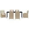 vidaXL Conjunto de Comedor de Jard&iacute;n 7 pcs Beige y Gris Claro