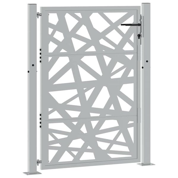 vidaXL Puerta de jardín 100x125 cm acero corten diseño ligero