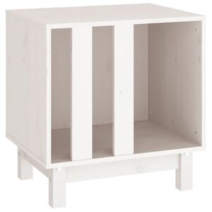 vidaXL Caseta para perros madera maciza de pino blanco 50x40x52 cm