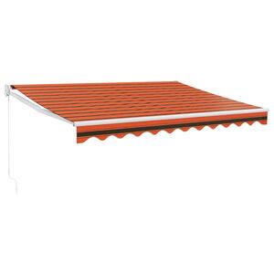 vidaXL Toldo retr&aacute;ctil aluminio y tela naranja y marr&oacute;n 3x2,5 m