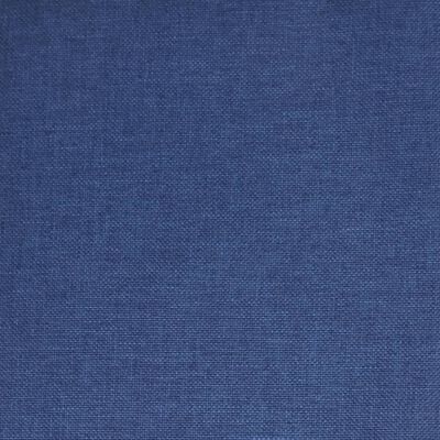 vidaXL Silla mecedora con reposapiés tela azul