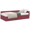 vidaXL Estructura de Cama Esquina con Colch&oacute;n Otro 2 uds. Rojo tela