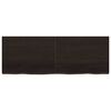vidaXL Encimera de baño madera tratada marrón oscuro 140x50x(2-4) cm