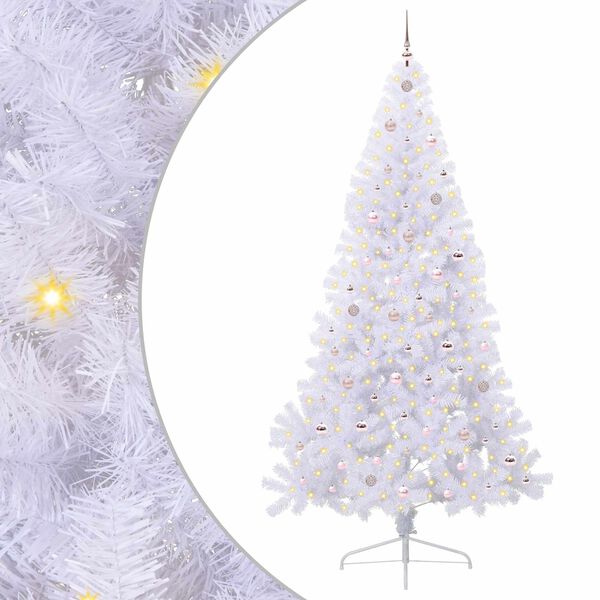 vidaXL &Aacute;rbol de Navidad artificial con 300 LED 240 cm PVC y Acero