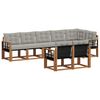 vidaXL Conjunto de sof&aacute;s de exterior 8 pcs Gris Natural y Claro