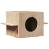 vidaXL Casa para gatos madera maciza pino 51x35x30 cm