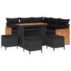 vidaXL Conjunto de sof&aacute;s de jard&iacute;n con coj&iacute;n 9 pcs Negro