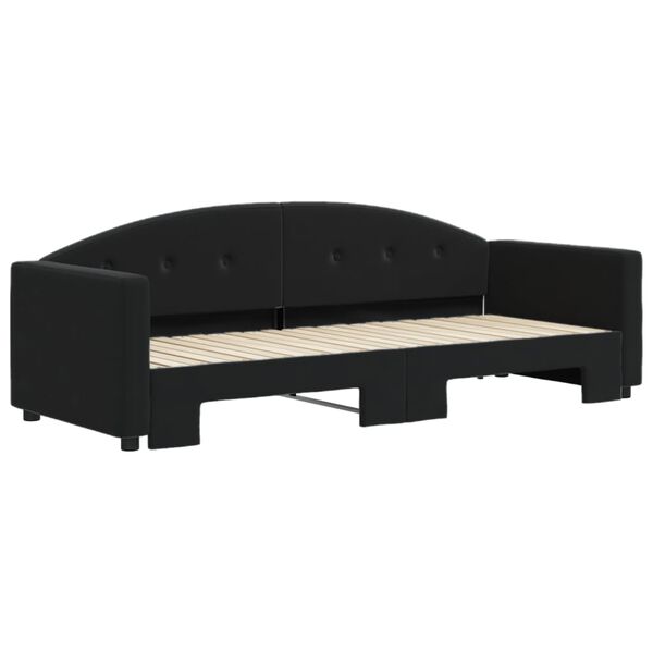 vidaXL Sof&aacute; cama nido terciopelo negro 80x200 cm