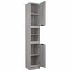 vidaXL Armario de ba&ntilde;o madera contrachapada gris Sonoma 32x34x188,5 cm