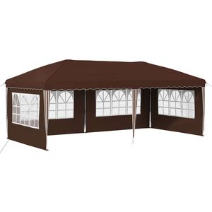 vidaXL Carpa Plegable para Fiestas 575 x 289 x 245 cm Marr&oacute;n