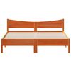 vidaXL Cama sin colch&oacute;n madera maciza de pino marr&oacute;n cera 200x200 cm
