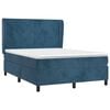 vidaXL Cama box spring con colch&oacute;n terciopelo azul oscuro 140x190 cm