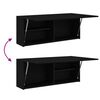 vidaXL Mueble de pared de ba&ntilde;o madera ingenier&iacute;a negro 100x25x40 cm