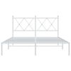 vidaXL Estructura cama sin colch&oacute;n con cabecero metal blanco 140x200cm
