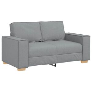 Sofá de 2 plazas vidaXL de tela gris claro, 120 cm