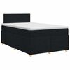 vidaXL Cama box spring con colch&oacute;n Negro 120 x 190 cm Tela