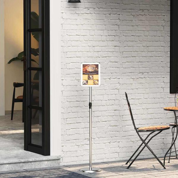 vidaXL Pantallas de Feria Plateado 25 x 25 x 125 cm Aluminio