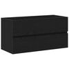 vidaXL Mueble de Cuarto de Ba&ntilde;o Roble Negro 90 x 38,5 x 45 cm