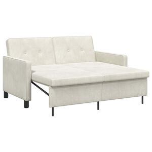 vidaXL Sof&aacute; cama Crema Tela