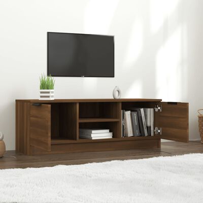vidaXL Mueble de TV madera contrachapada marrón roble 102x35x36,5 cm