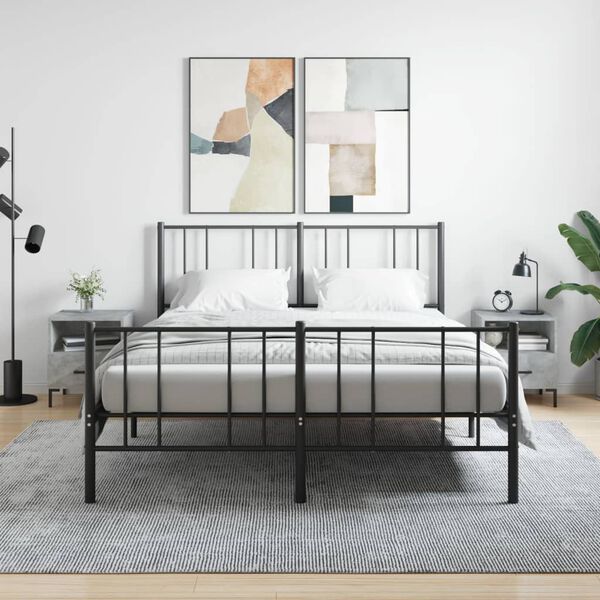 vidaXL Mesita noche 2 uds madera ingenier&iacute;a gris hormig&oacute;n 40x35x47,5cm