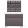 vidaXL Cama box spring con colchón cuero sintético gris 100x200 cm