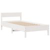 vidaXL Estructura de cama sin colch&oacute;n madera maciza blanca 75x190 cm