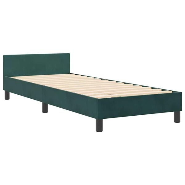 vidaXL Cama tipo Box Spring Verde oscuro 80 x 200 cm Terciopelo