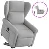 vidaXL Sill&oacute;n el&eacute;ctrico reclinable elevable de tela gris nube