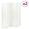 vidaXL Biombos divisores de 4 paneles 2 uds blanco acero 160x180 cm