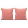 vidaXL Cojines decorativos 2 uds terciopelo rosa 40x40 cm