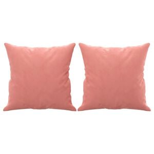vidaXL Cojines decorativos 2 uds terciopelo rosa 40x40 cm