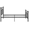 vidaXL Estructura de cama sin colch&oacute;n metal negro 100x200 cm