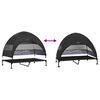 vidaXL Cama Elevada para Perros Negro 127 x 81 x 108 cm Tela y acero