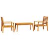 vidaXL Juego de muebles de jard&iacute;n 3 piezas madera maciza acacia