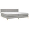 vidaXL Cama box spring con colch&oacute;n tela gris claro 200x200 cm