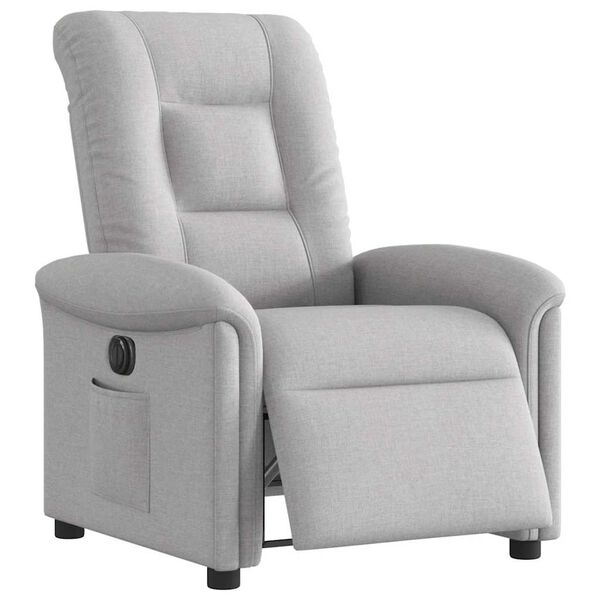 vidaXL Sillón reclinable eléctrico de tela gris nube