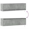 vidaXL Mueble de pared TV con luces LED gris hormig&oacute;n 140x31x38 cm
