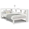 vidaXL Cama con estanter&iacute;a sin colch&oacute;n madera maciza blanca 75x190 cm