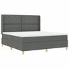 vidaXL Cama tipo Box Spring con colch&oacute;n Gris 180 x 200 cm tela