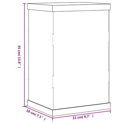 vidaXL Caja de exposición acrílico transparente 22x18x35 cm