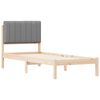 vidaXL Estructura de Cama con Cabecera Tapizada Gris Claro 80 x 200 cm