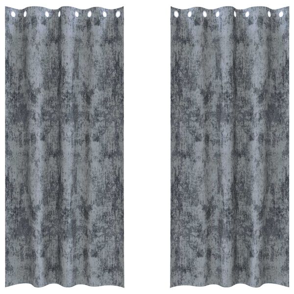 vidaXL Cortinas de Terciopelo 2 pcs Gris plata 260 x 140 cm Terciopelo